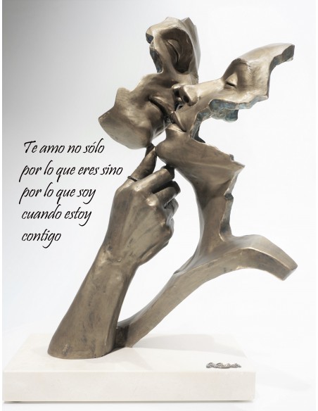 Escultura de pareja Calidez - Anglada Esculturas - Arte Español