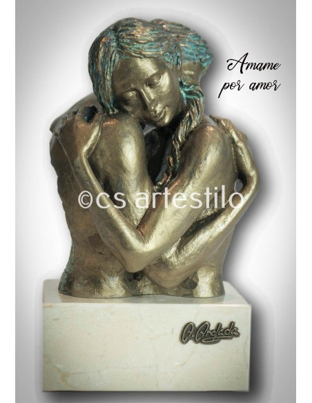 Escultura de pareja Idilio - Anglada Esculturas