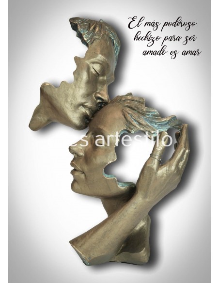 Escultura de pareja Acercamiento - Anglada Esculturas - Arte Esapañol