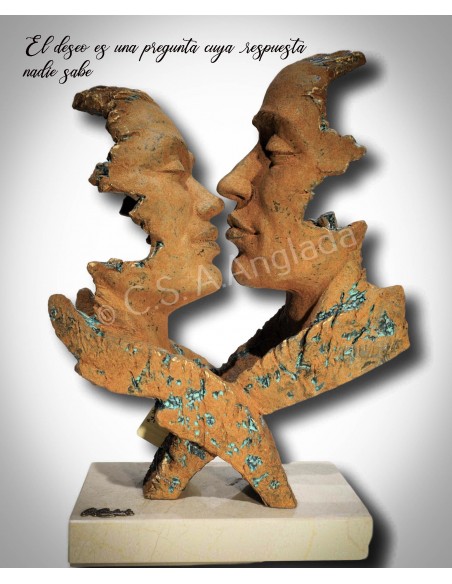 Sculpture couple amoureux Le désir - Anglada Esculturas