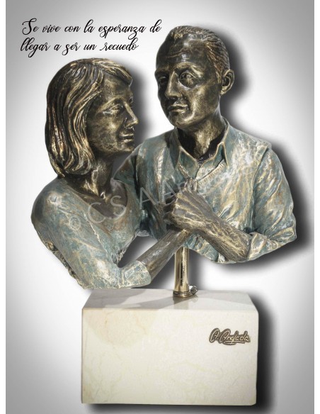 Escultura de pareja Nostalgia - Anglada Esculturas