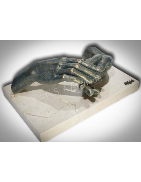 Escultura de manos Encuentro - Anglada Esculturas