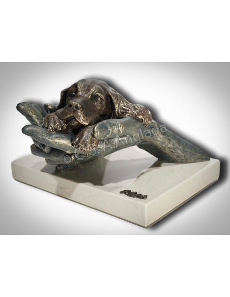 Escultura de manos "Mi Mejor Amigo" - Anglada Esculturas