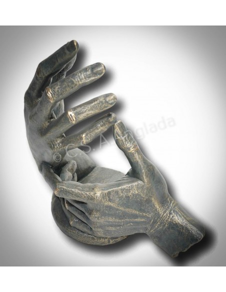 Escultura de manos Pensando en ti - Anglada Esculturas