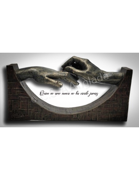 Escultura de manos Para Siempre - Anglada Esculturas