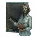 Escultura realista de profesión PROFESORA CON PIZARRA de Ángeles Anglada