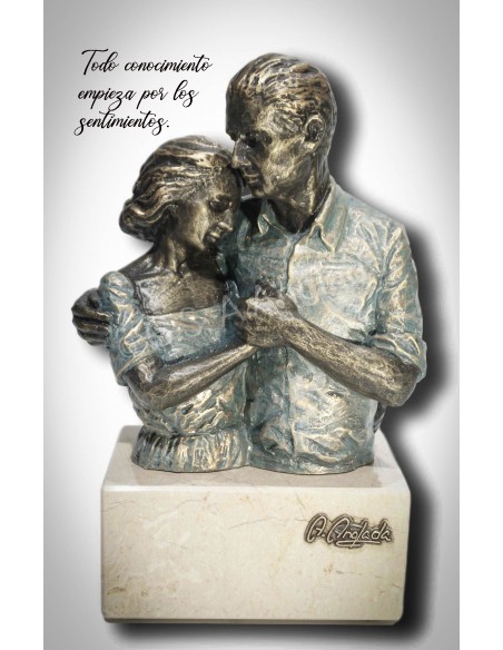 Escultura de pareja Busto Serenidad - Anglada Esculturas