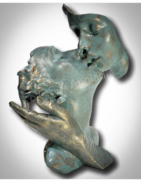 Escultura de pareja Beso - Anglada Esculturas