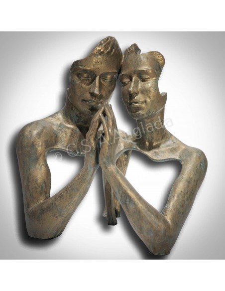 Escultura de pareja Enredo - Anglada Esculturas - Arte español