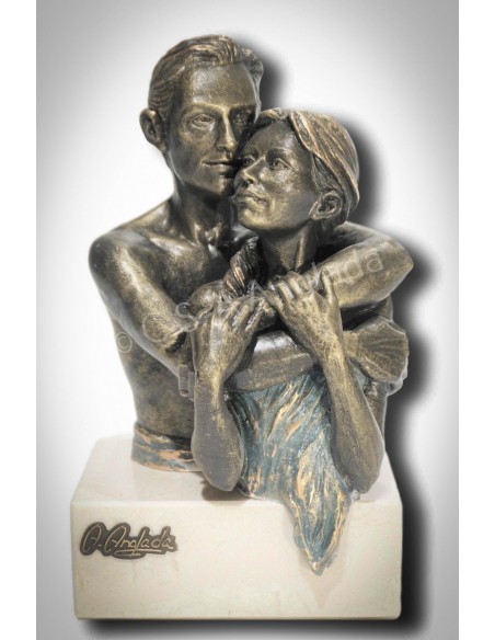 Escultura de pareja Enbrujo - Anglada Esculturas - Arte Español