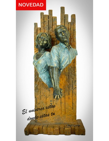 Escultura de pareja Juntos - Anglada Esculturas