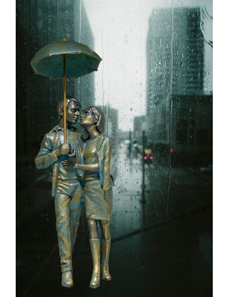 Realistic couple sculpture Autumn - Anglada Sculptures - Spanish Art