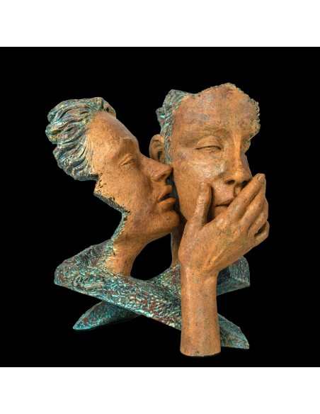 Escultura de parejas Reflexión - Anglada Esculturas
