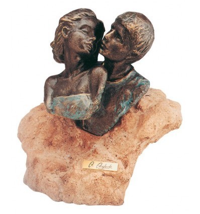 Realistic couple sculpture First love handmaded by spanish artist