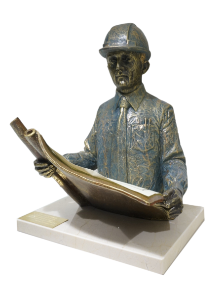 Escultura realista de profesión Ingeniero, arquitecto, aparejador