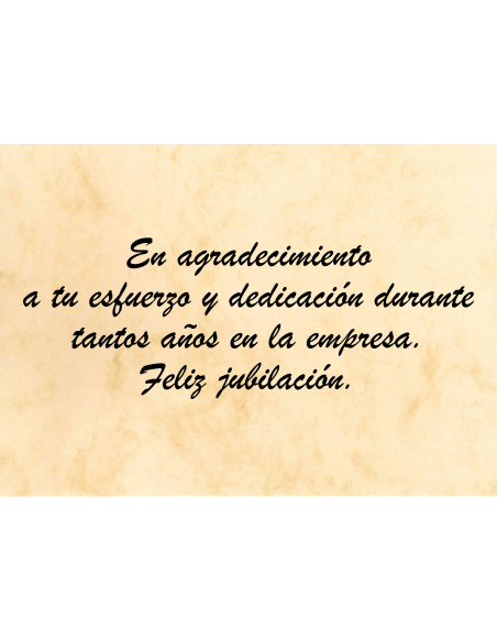 Felicitación Jubilación Nº6 - Anglada Esculturas